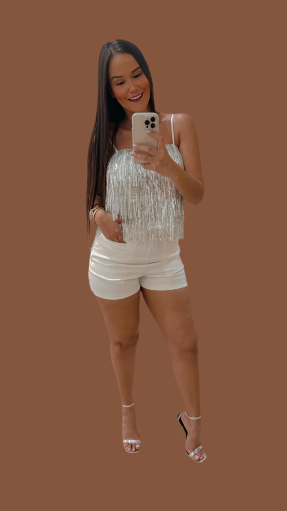 Blusa Plateada Tirantes