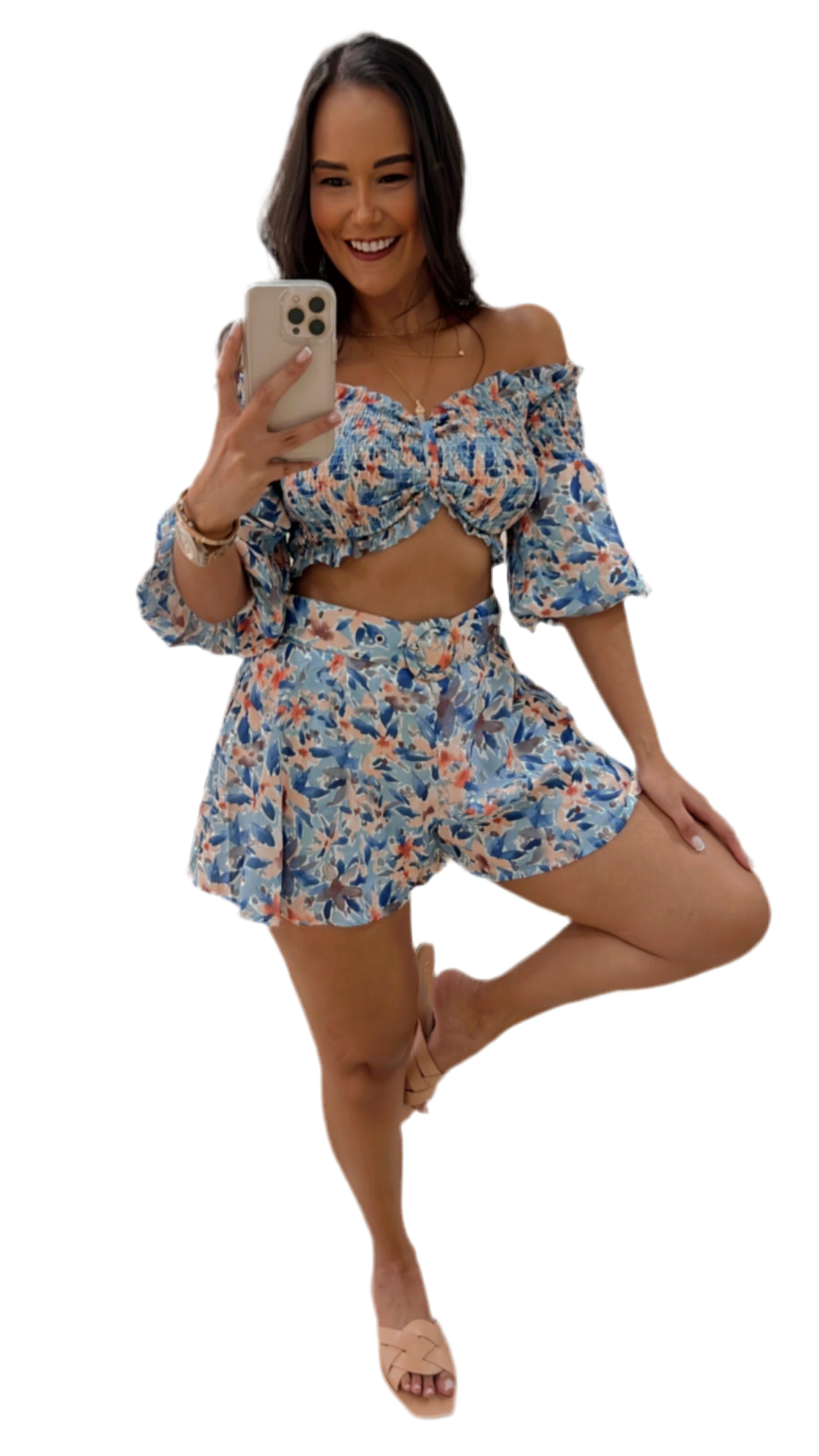 Conjunto Short Floreado
