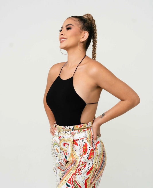 Bodysuit Negro Abertura Espalda Tirantes