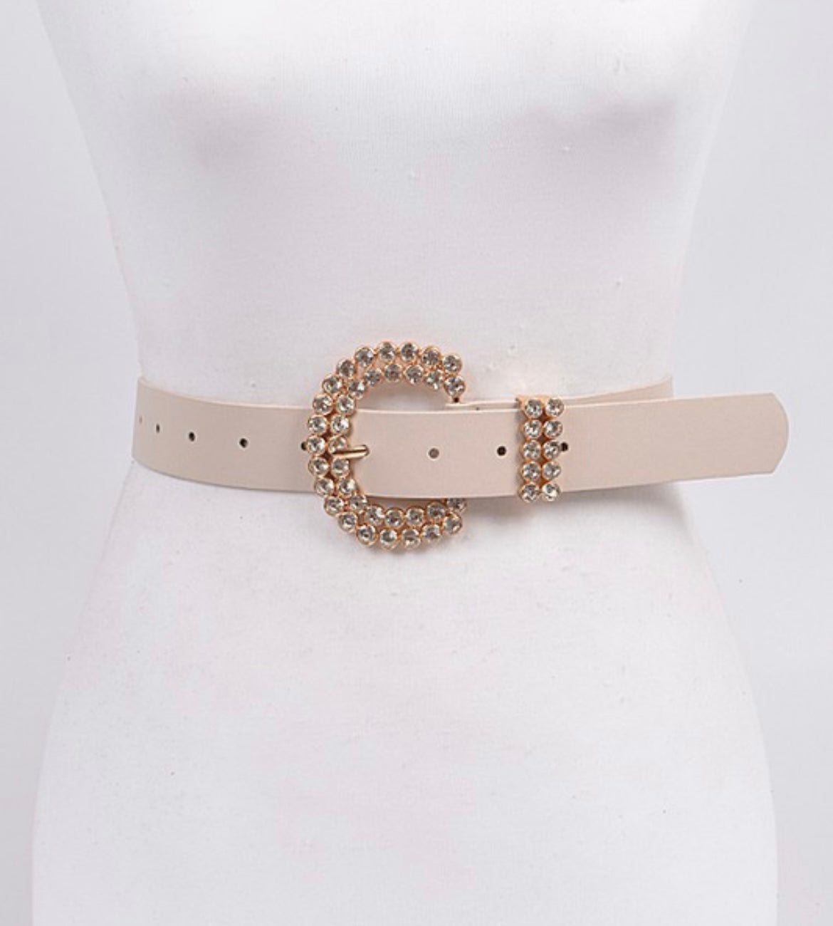 Faja Beige Hebilla Dorada