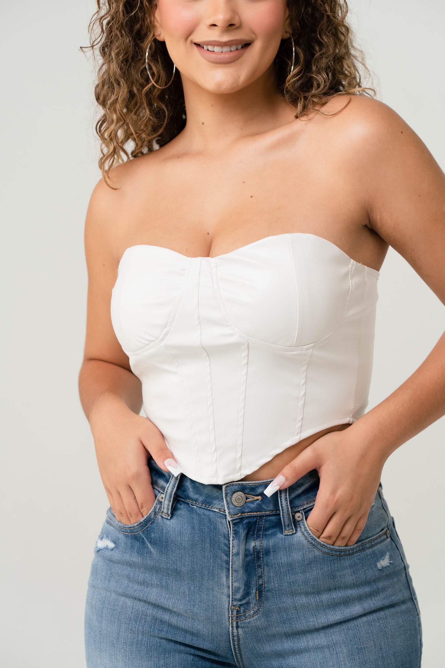 Corset Blanco Strapless
