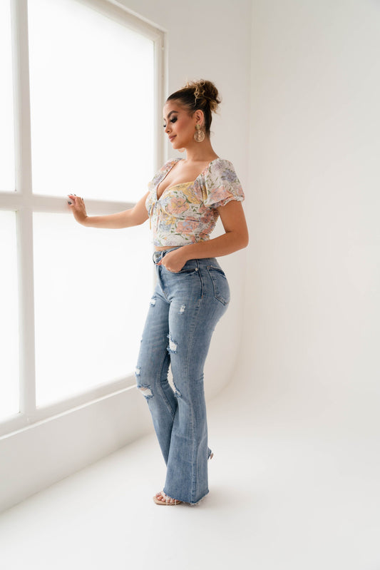 Pantalon Mezclilla Campana