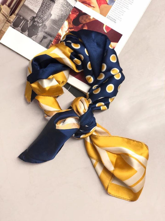 Pañuelo Amarillo Azul Beige