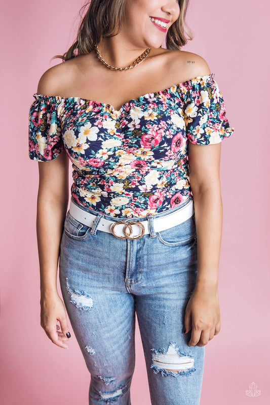 Bodysuit Azul Floreado