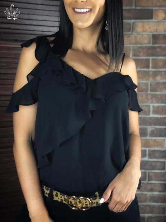 Blusa Negra Tirantes