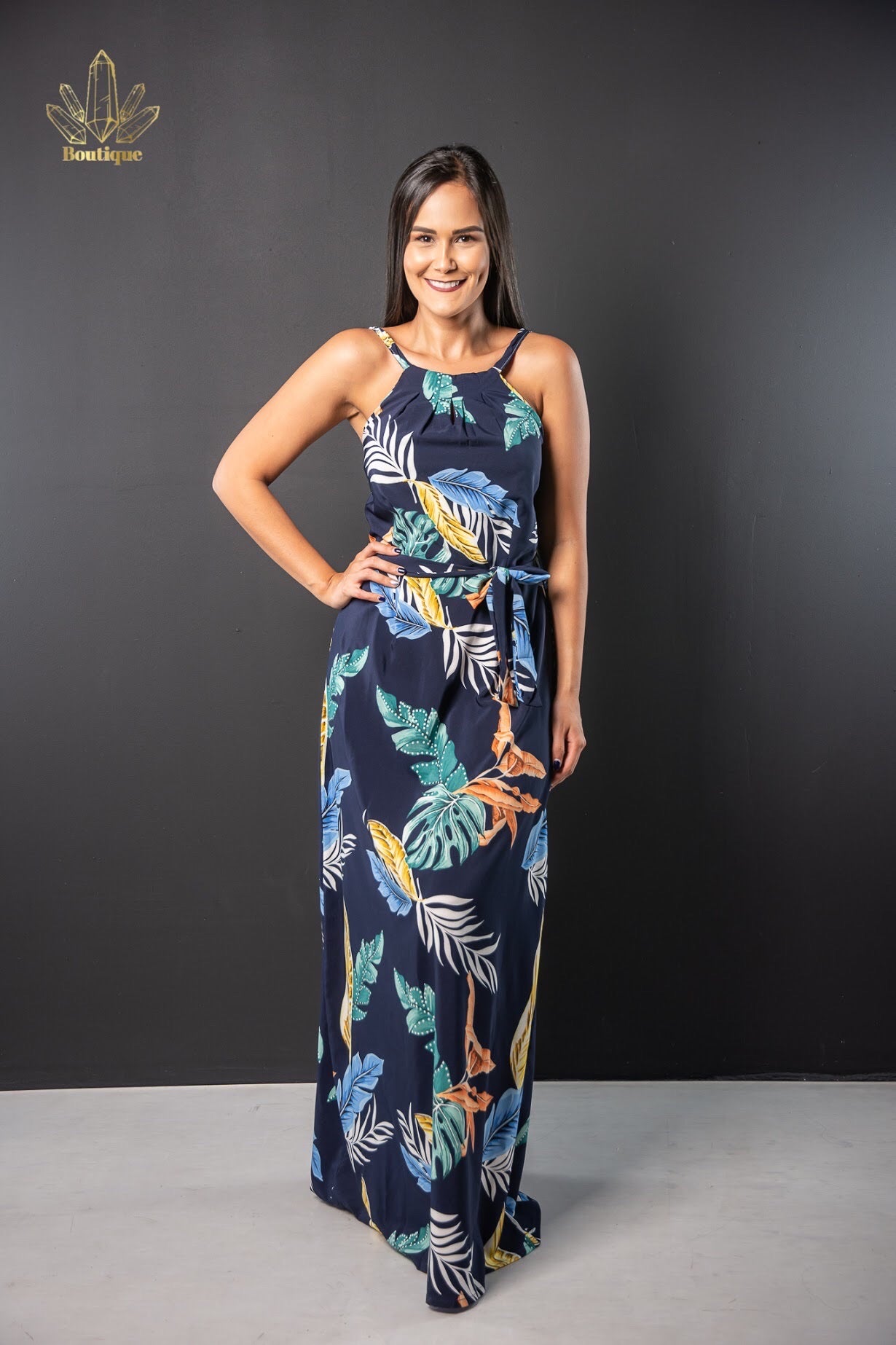 Vestido Floreado Largo
