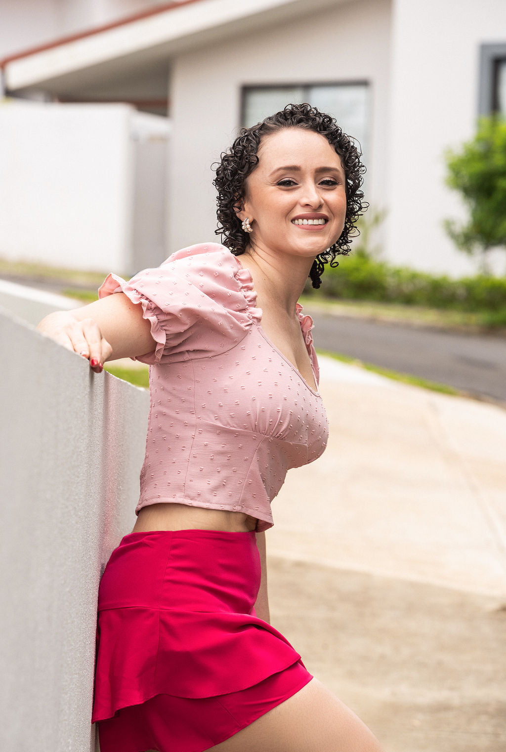 Blusa Manga Corta Elástico Espalda
