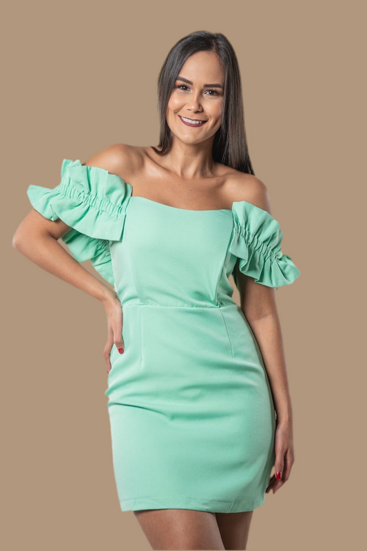 Vestido Menta Corto