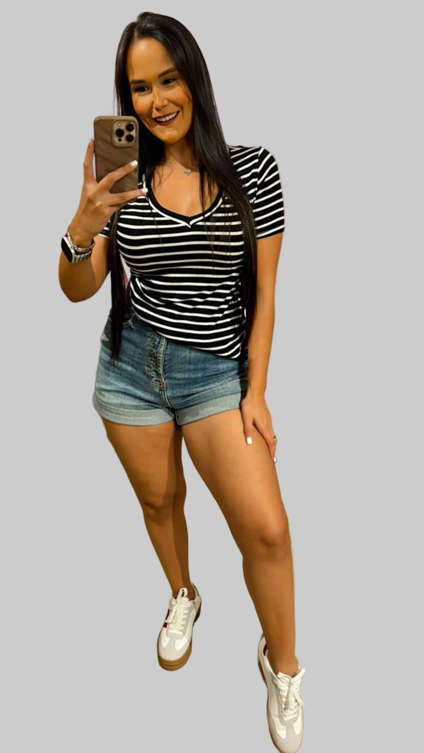 Blusa Rayas Blancas