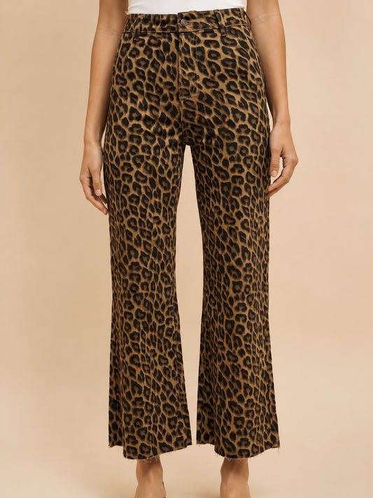 Pantalón Leopardo Wide Leg