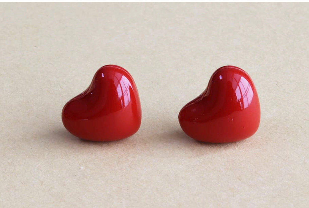 Aretes Rojo Corazon