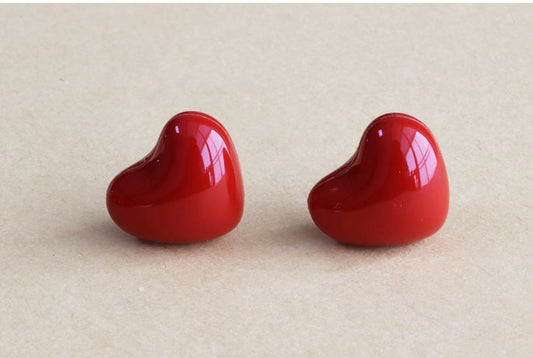 Aretes Rojo Corazon