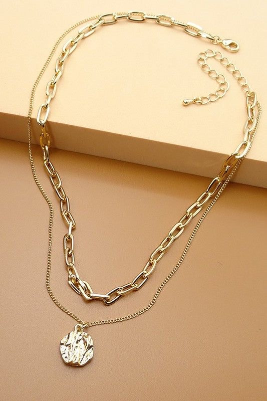 Set Doble Cadenas Doradas