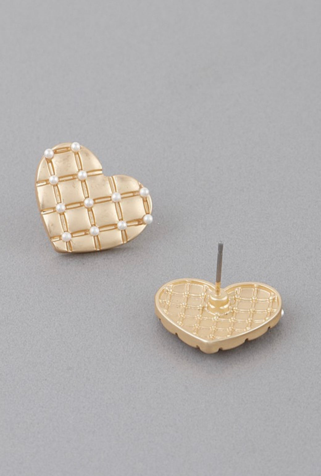 Aretes Corazon Dorado