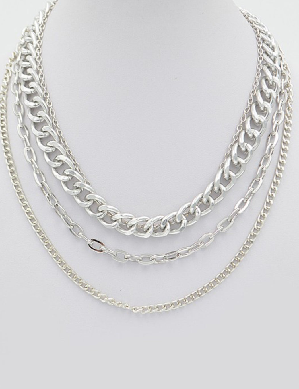 Set Cadenas Plateadas