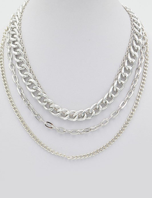 Set Cadenas Plateadas