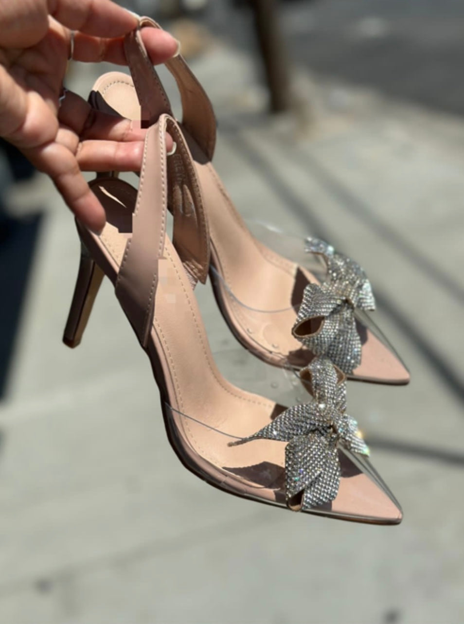 Zapato Transparente Lazo Frente