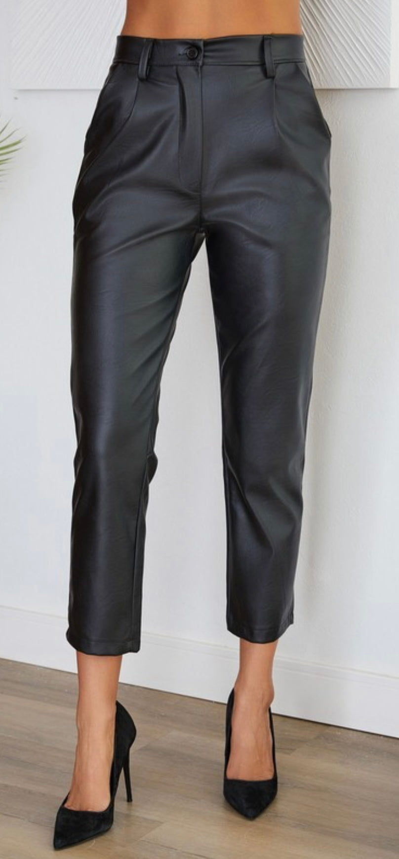 Pantalon Negro Cuerina