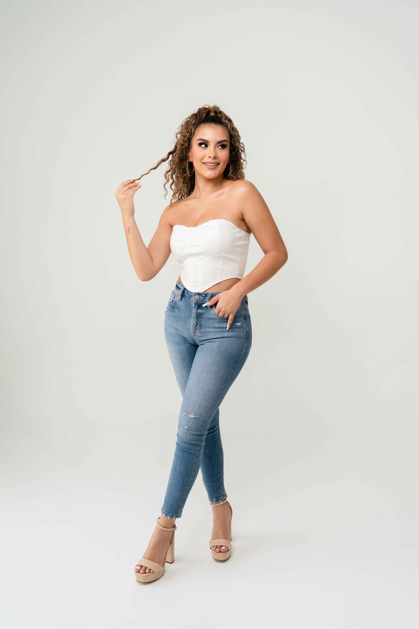 Corset Blanco Strapless