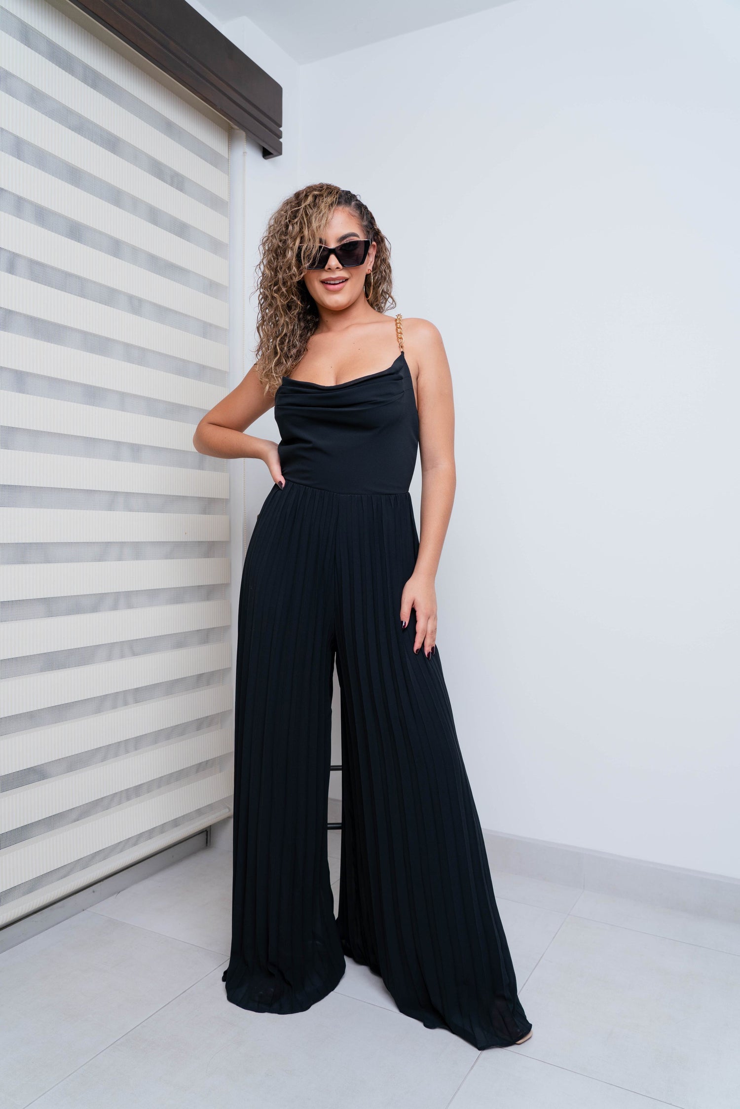 Jumpsuit Los Enterizos Enterizo Palazzo Negro Pegado Mono Enterizo