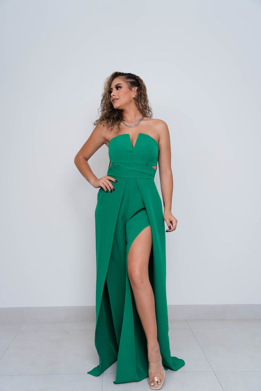 Enterizo Verde Strapless