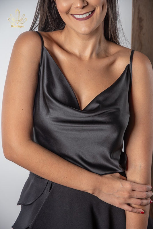 Blusa Negra Tirantes