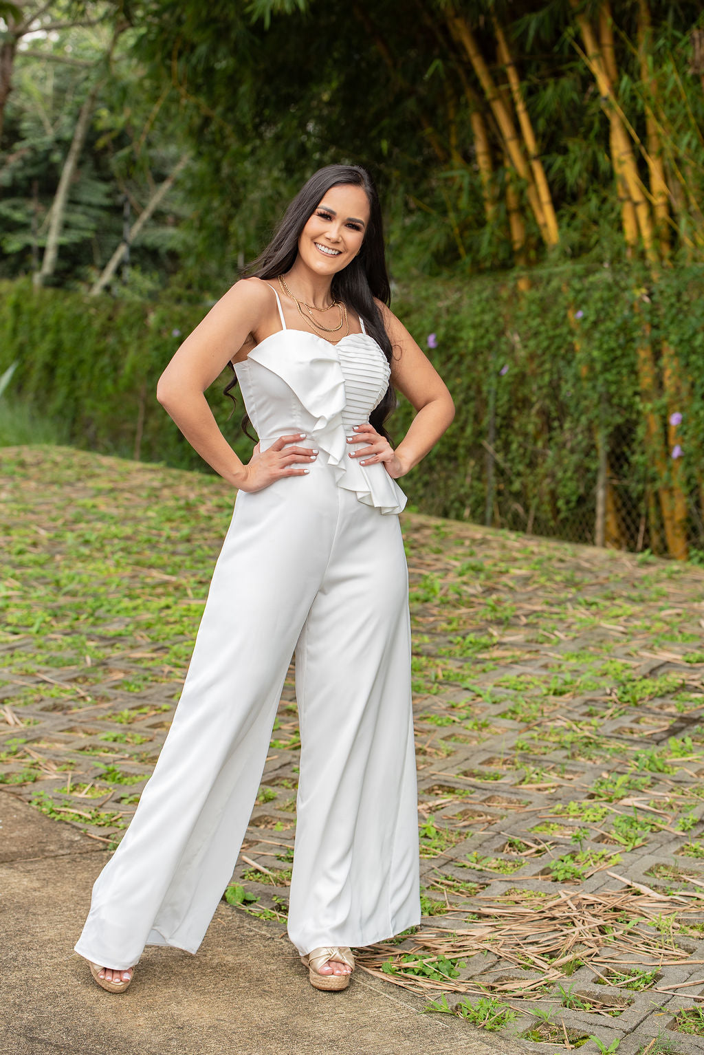 Enterizo Blanco Tirantes