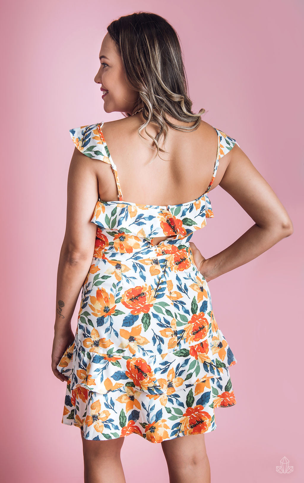 Vestido Blanco Floreado