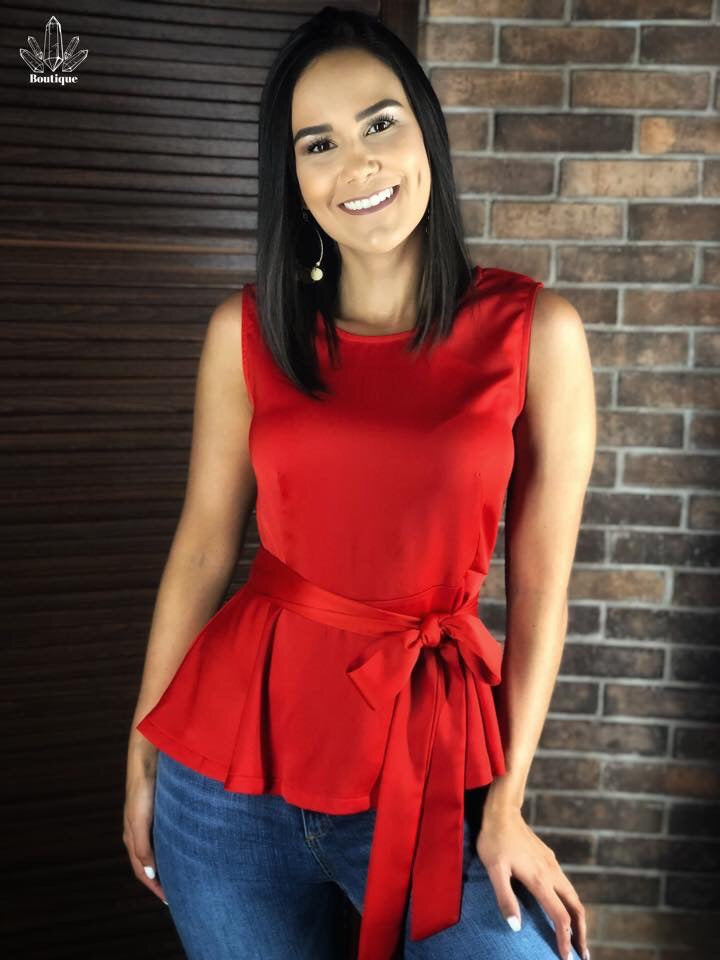 Blusa Peplum Sin Mangas
