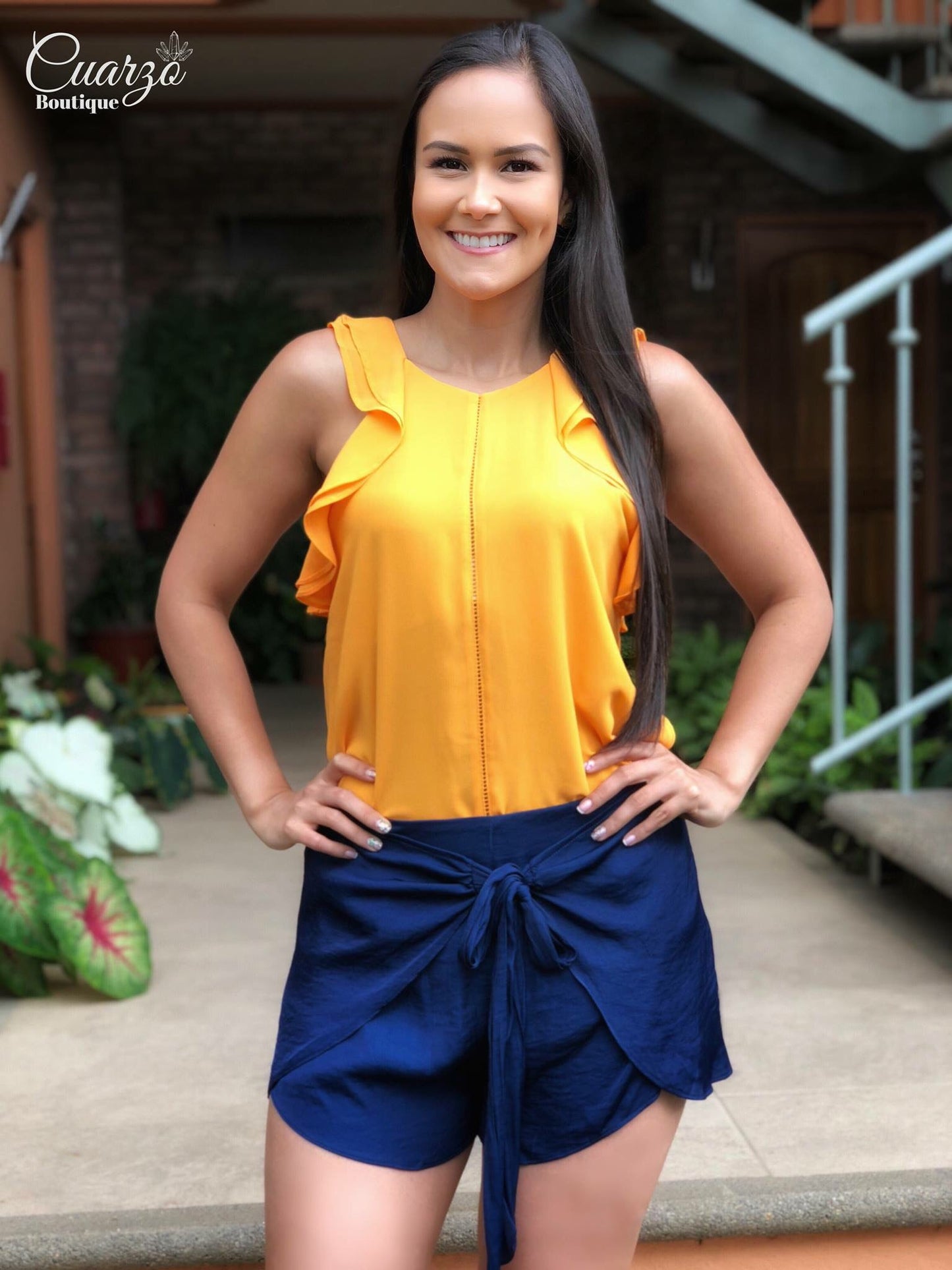 Short Azul Lazo Frente