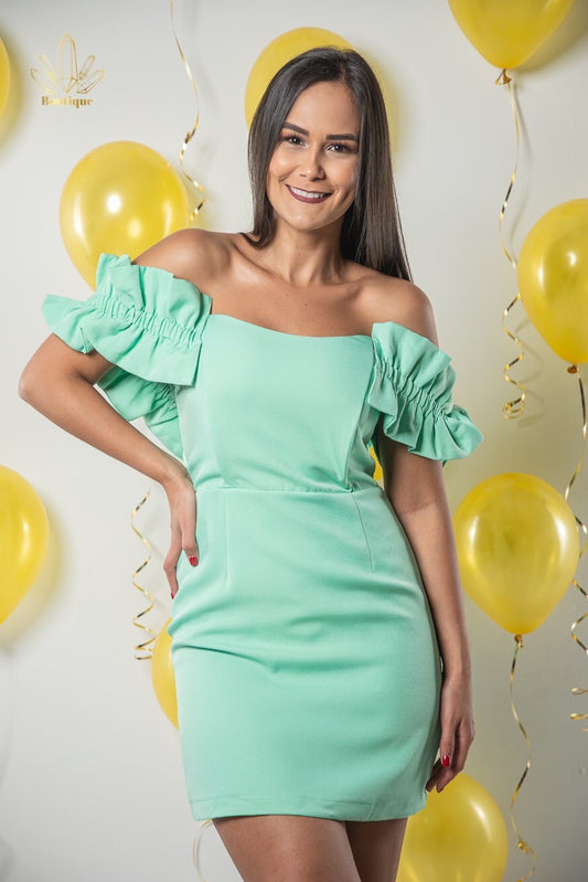 Vestido Menta Corto