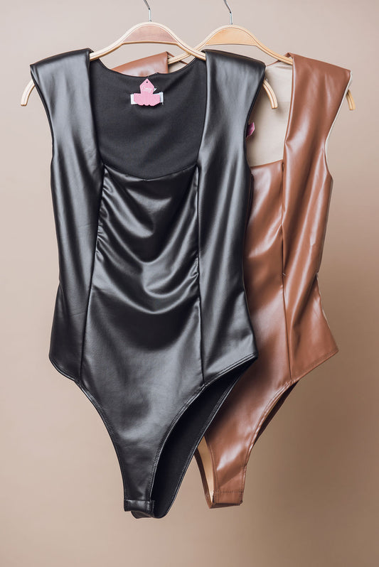 Bodysuit Hombreras Cuerina