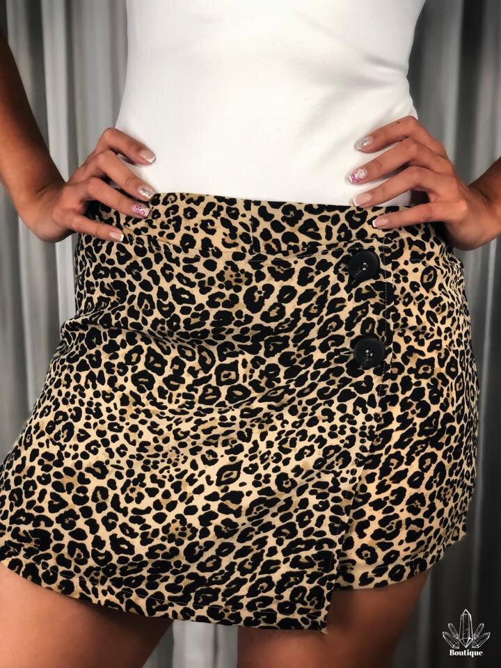 Falda/Short Leopardo