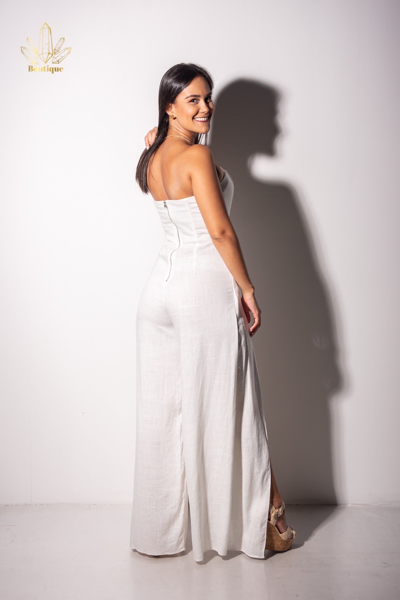 Enterizo Blanco Hueso Strapless