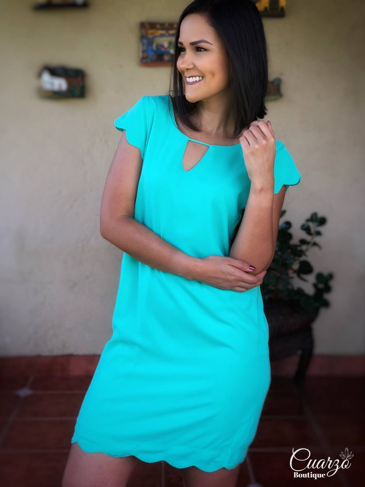 Vestido Menta Corto
