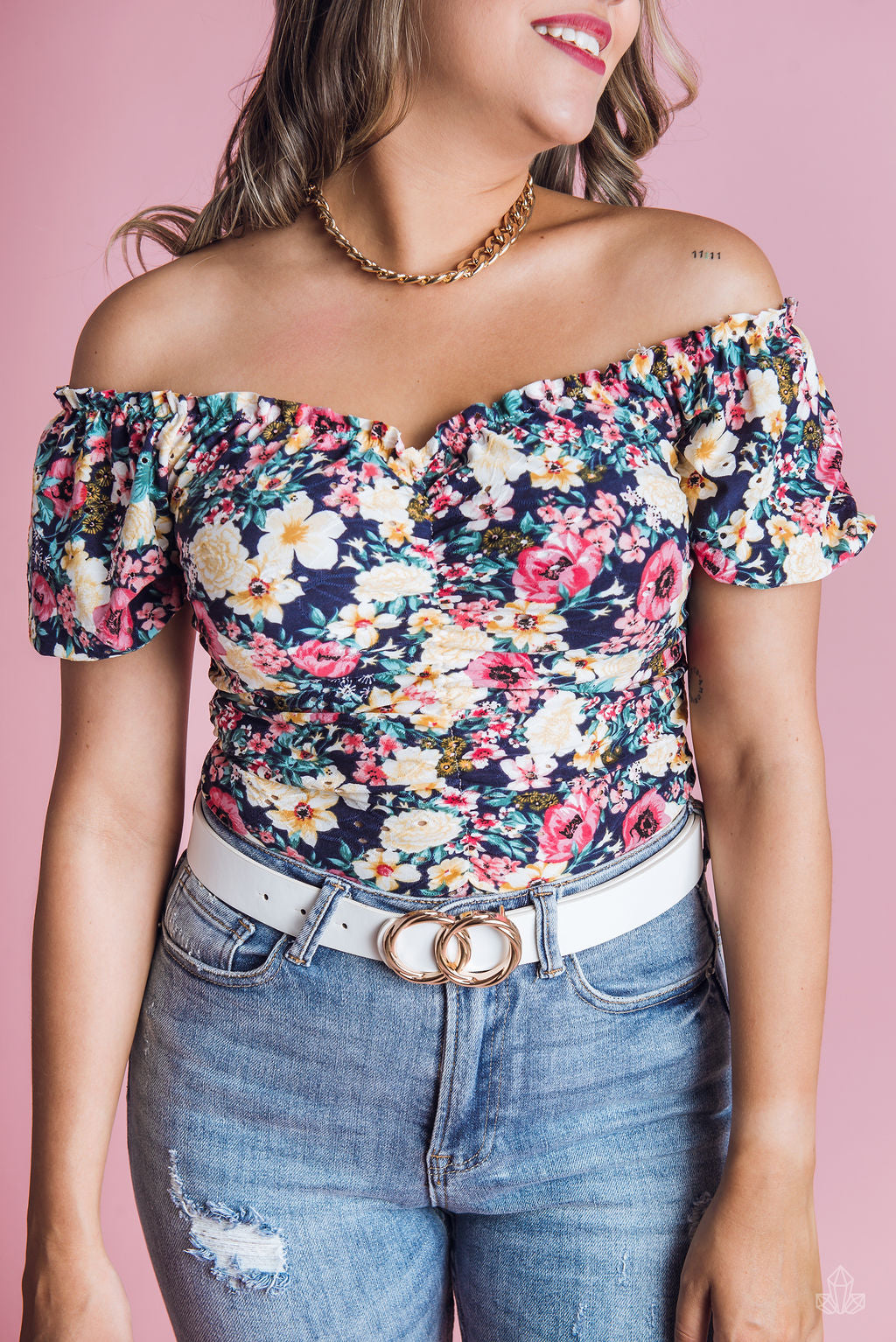Bodysuit Azul Floreado