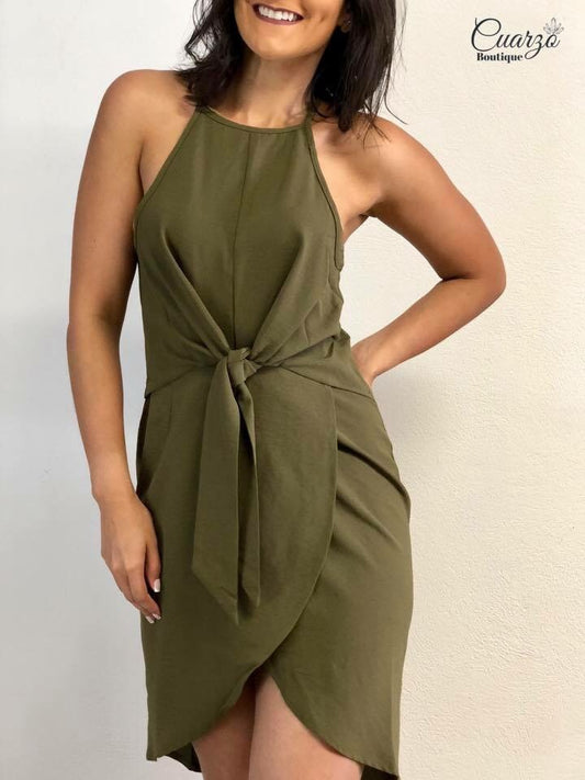 Vestido Verde Olivo Corto