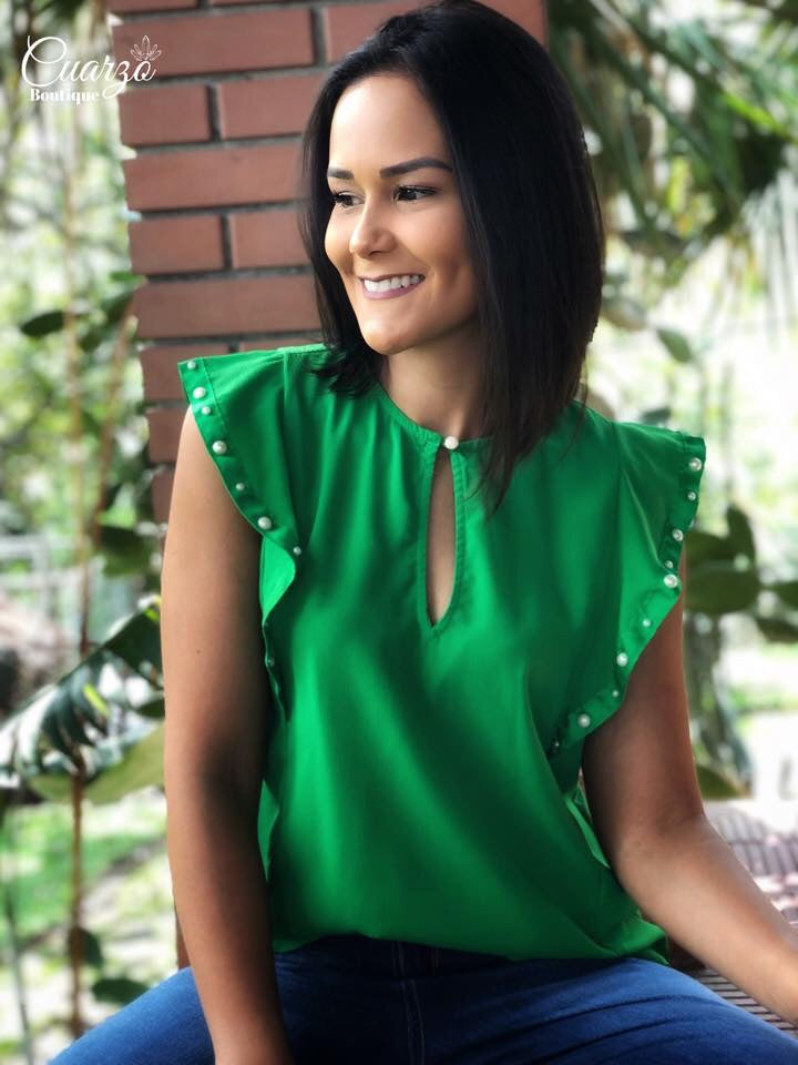 Blusa Perlas Mangas